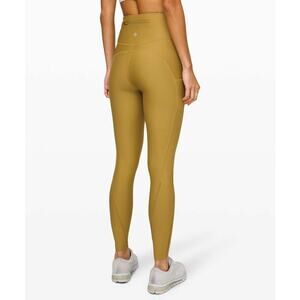 Lululemon Fleece Lined Leggings  Flurry Up High-Rise Tight 28" Yellow Size 2